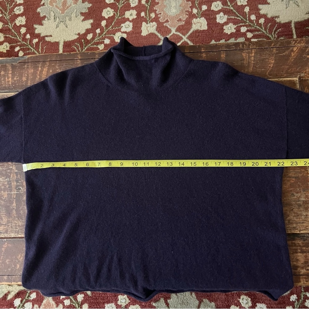 EILEEN FISHER Italian Cashmere Turtleneck Top, Aubergine, XS - Picture 9 of 11